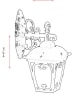 FLORIANE GARDEN Buitenlamp zwart - (B)28 x (H)47 x (D)20 cm