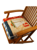FLORIANE GARDEN Stuhlkissen in Beige/ Rot