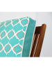 FLORIANE GARDEN Stoelkussen turquoise/wit