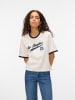 Vero Moda Shirt in Creme/ Dunkelblau