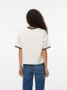 Vero Moda Shirt in Creme/ Dunkelblau
