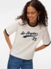 Vero Moda Shirt in Creme/ Dunkelblau