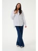 Kaffe Blouse "Selma" wit/lichtblauw