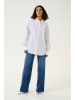 Kaffe Blouse "Sussanna" wit/lichtgrijs