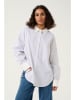 Kaffe Blouse "Sussanna" wit/lichtgrijs