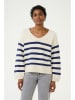 Cream Pullover "Muka" in Creme/ Dunkelblau