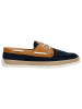 Wojas Leren mocassins donkerblauw/lichtblauw