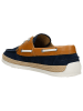 Wojas Leren mocassins donkerblauw/lichtblauw