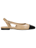 Wojas Leren slingballerina's beige
