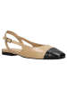 Wojas Leren slingballerina's beige