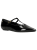 Wojas Leder-Ballerinas in Schwarz