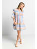 Rich & Royal Kleid in Orange/ Hellblau/ Rosa