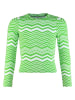 Blue Effect Longsleeve in Grün/ Weiß