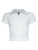 Blue Effect Poloshirt in Weiß
