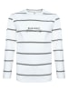 Blue Effect Longsleeve in Weiß/ Grau