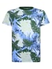 Blue Effect Shirt in Grün/ Hellblau/ Creme