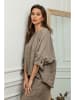 Plume Leinen-Bluse "Jet" in Taupe