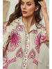 Plume Bluse "Boutik" in Beige/ Pink