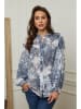 Plume Blouse "Kolel" wit/donkerblauw