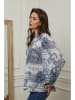 Plume Blouse "Kolel" wit/donkerblauw