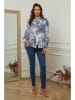 Plume Bluse "Kolel" in Weiß/ Dunkelblau