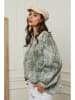 Plume Bluse "Kolel" in Khaki/ Weiß