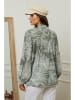 Plume Bluse "Kolel" in Khaki/ Weiß