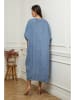 Plume Leinen-Kleid "Dyana" in Blau