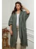 Plume Leinen-Cardigan in Khaki