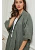 Plume Leinen-Cardigan in Khaki