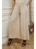 Plume Leinen-Marlenehose "Fuga" in Beige