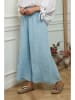 Plume Leinen-Marlenehose "Fuga" in Hellblau