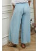 Plume Leinen-Marlenehose "Fuga" in Hellblau