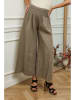 Plume Leinen-Marlenehose "Fuga" in Taupe