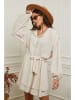 Plume Kleid "Bichi" in Beige/ Weiß
