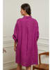 Plume Leinen-Kleid "Calizia" in Beere
