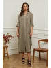 Plume Kleid "Calora" in Taupe