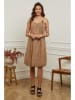 Plume Leinen-Kleid "Caspar" in Camel