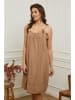 Plume Leinen-Kleid "Caspar" in Camel