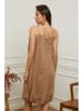 Plume Leinen-Kleid "Caspar" in Camel