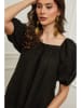 Plume Leinen-Kleid "Fric" in Schwarz