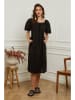Plume Leinen-Kleid "Fric" in Schwarz