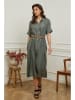 Plume Leinen-Kleid "Gersand" in Khaki