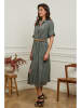 Plume Leinen-Kleid "Gersand" in Khaki