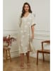 Plume Leinen-Kleid "Iloula" in Beige