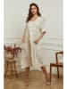 Plume Leinen-Kleid "Iloula" in Beige