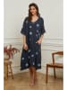 Plume Linnen jurk "Iloula" donkerblauw