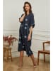 Plume Linnen jurk "Iloula" donkerblauw
