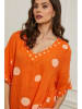 La Compagnie Du Lin Leinen-Kleid "Iloula" in Orange