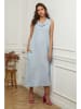 La Compagnie Du Lin Leinen-Kleid "Imenn" in Hellblau